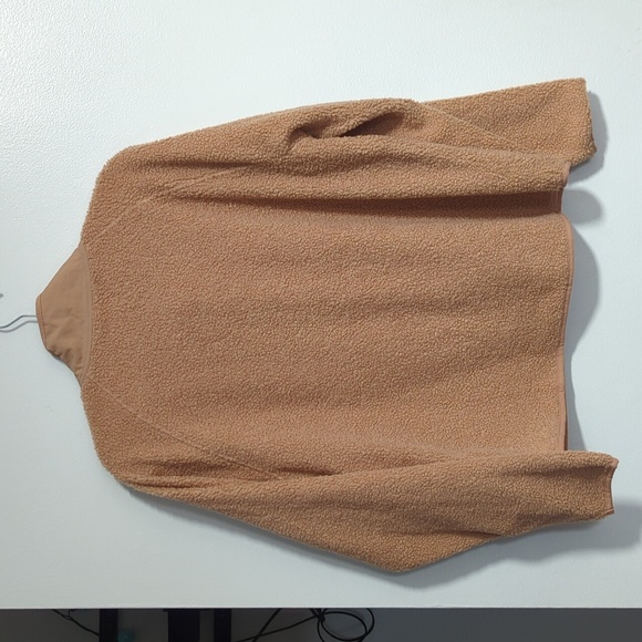 Victoria's Secret PINK Brown/Tan Teddy Fleece Snap Button Jacket Medium - Picture 6 of 6